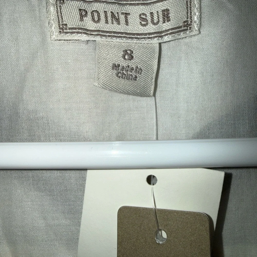 POINT SUR J CREW RATTI PRINT TIER RUFFLED NAVY & WHITE MAXI DRESS NEW WITH TAGS - Picture 6 of 14